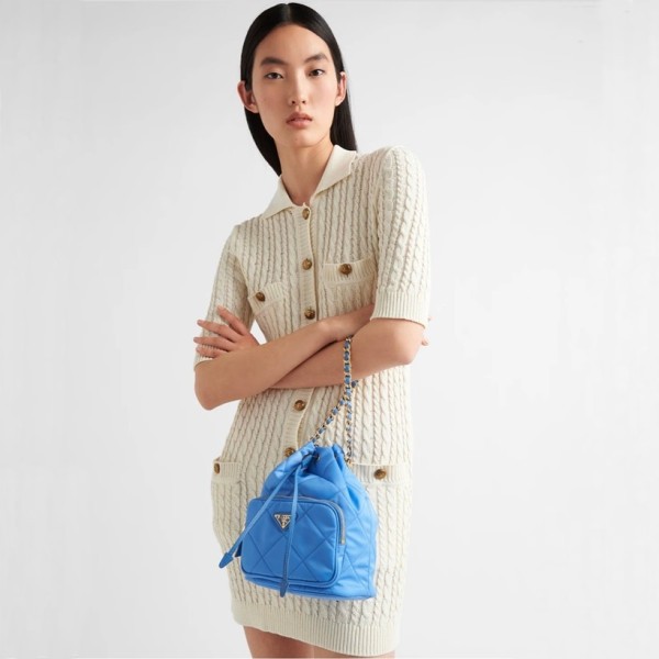 ✨프라다 여성 블루 버킷백 - Prada Womens Blue Bucket Bag - pr651x