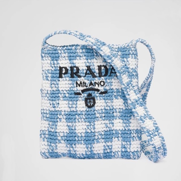 ✨프라다 여성 블루 라탄백 - Prada Womens Blue Shoulder Bag - pr657x