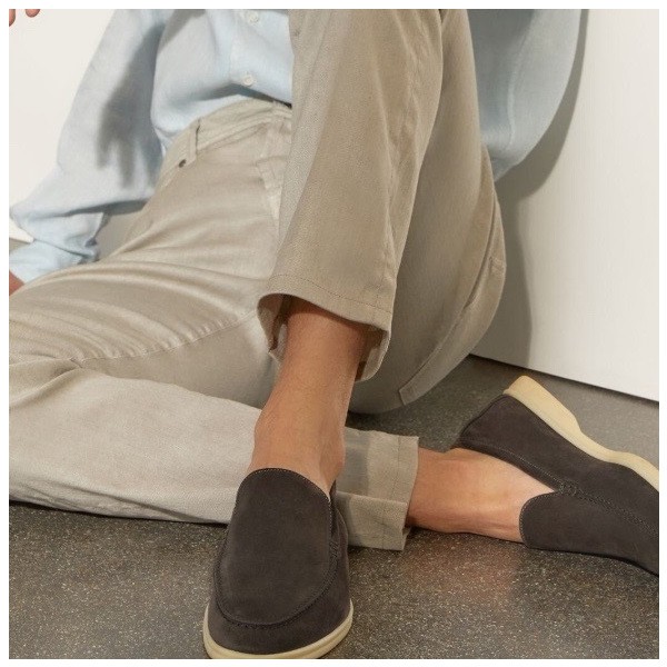 ✨로로피아나 남성 카키 로퍼 - Loro Piana Mens Khaki Loafer - lp15x