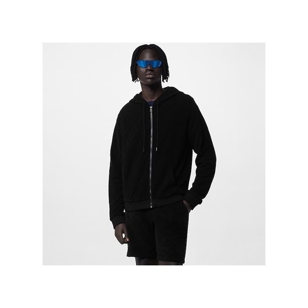 ✨루이비통 남성 블랙 집업 후드티 - Louis vuitton Mens Black Hoodie - lv1734x