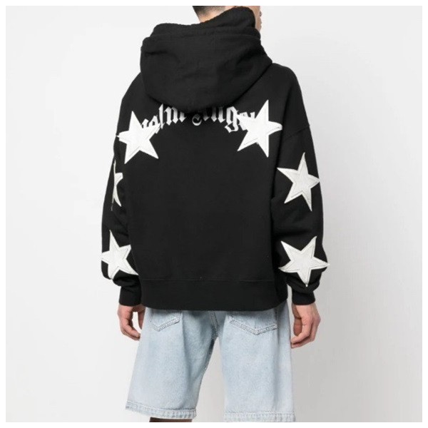 ✨팜 엔젤스 남성 블랙 후드티 - Palm Angels Mens Black Hoodie - pam411x