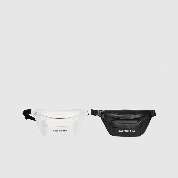 ✨발렌시아가  남/녀 에브리데이 레더 벨트 백 【매장-190만원대】  - Balenciaga Unisex Black Hip Sack - ba577x
