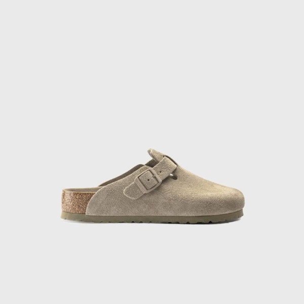 ✨버켄스탁 남/녀 보스턴 스웨이드 가죽 카키 샌들 【매장-40만원대】 - Birkenstock Unisex Khaki Sandals - bi03x