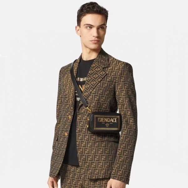 ✨펜디 남성 모던 카키 슈트 자켓 - Fendi Mens Khaki Suit Jackets - fe498x