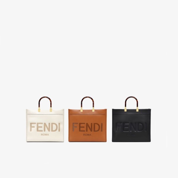 ✨펜디 남/녀 선샤인 미디엄 블랙 가죽 쇼퍼8BH386【매장-400만원대】 - Fendi Unisex Tote Bag - fe501x