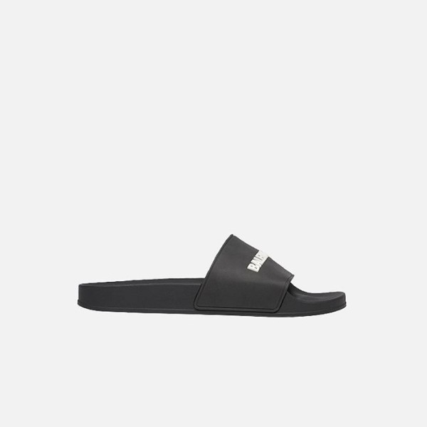 ✨발렌시아가 남성 블랙 화이트 풀 슬라이드 샌들 【매장-80만원대】 - Balenciaga Mens Black Slippers - ba632x