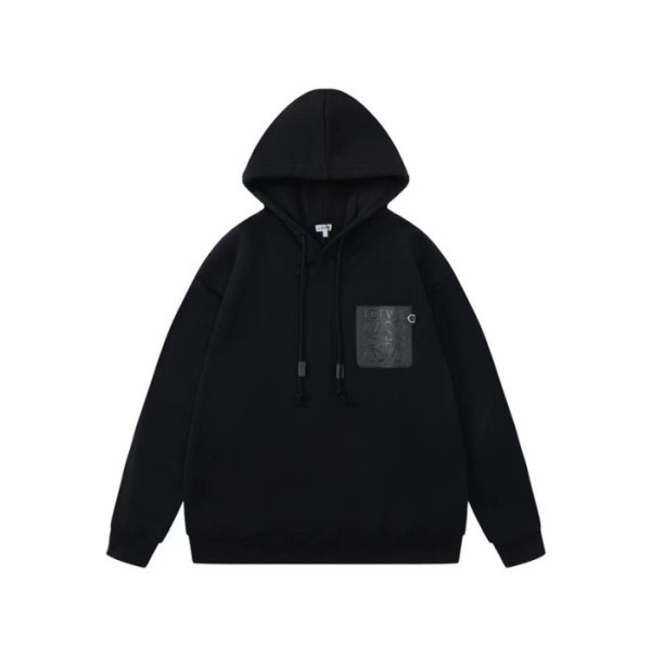 ✨로에베 남성 캐쥬얼 블랙 후드티 - Loewe Mens Black Hoodie - loe796x