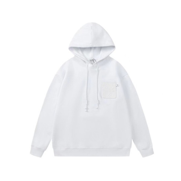 ✨로에베 남성 캐쥬얼 화이트 후드티 - Loewe Mens White Hoodie - loe797x