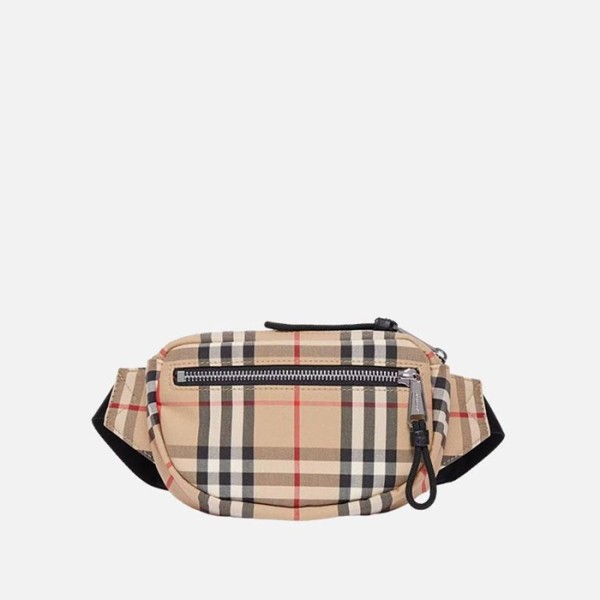 ✨버버리 남성 빈티지 체크 캐논 벨트백 【매장-120만원대】 - Burberry Mens Beige Hip-sack - bu306x