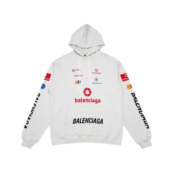 ✨발렌시아가 남성 화이트 후드티 - Balenciaga Mens White Hoodie - ba696x