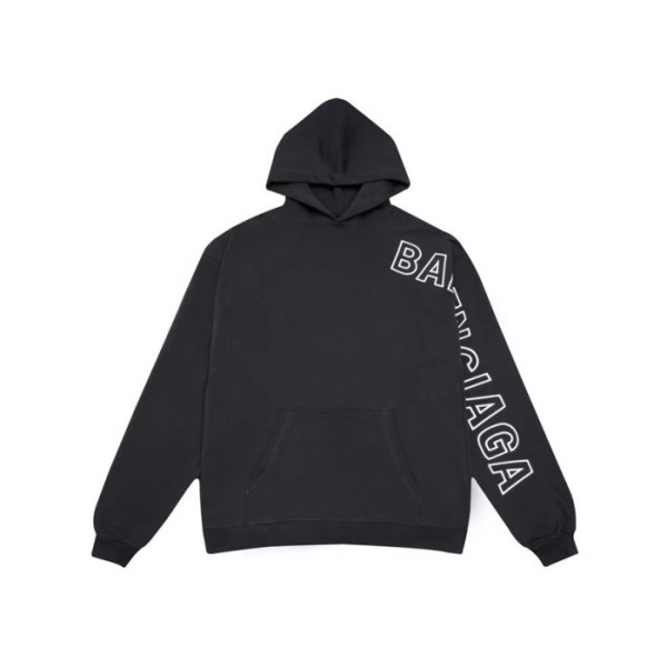 ✨발렌시아가 남성 블랙 후드티 - Balenciaga Mens Black Hoodie - ba698x