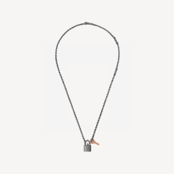 ✨루이비통 LV 남성 패드락 펜던트 목걸이 M01149 【매장-100만원대】 - Louis vuitton Mens Charcoal Necklace - acc225x