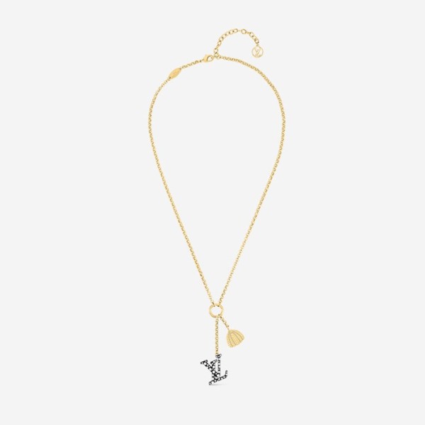✨루이비통 여성 아이코닉 인피니티 블랙 도트 목걸이 M01079 【매장-80만원대】 - Louis vuitton Womens Yellow Gold Necklace - acc250x