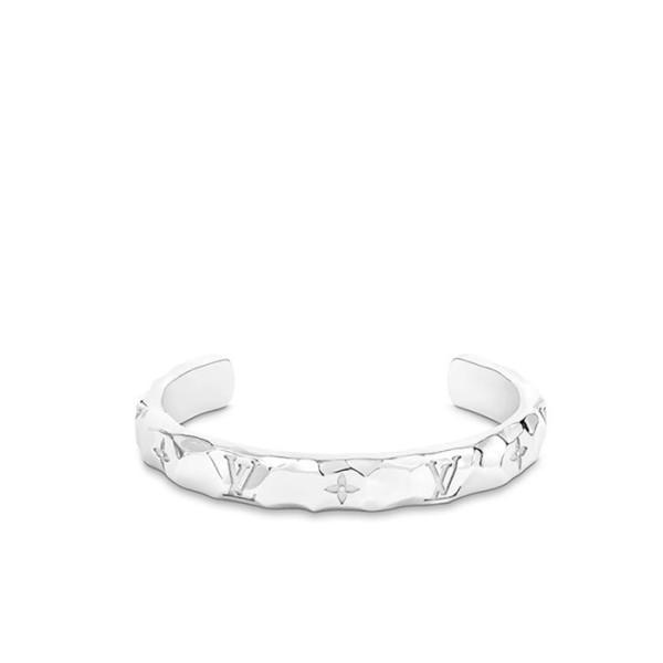 ✨루이비통 남성 모노그램 커프 브레이슬릿 【매장-100만원대】 - Louis vuitton Mens White Gold Bangle - acc266x