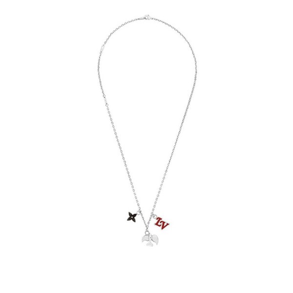 ✨루이비통 남성 아이콘 목걸이 M00914 【매장-80만원대】 - Louis vuitton Mens White Gold Necklace - acc266x