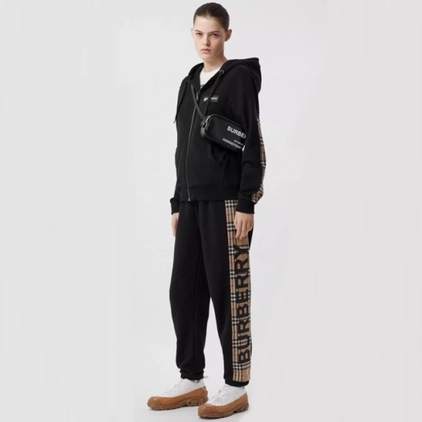 ✨버버리 남/녀 캐쥬얼 블랙 츄리닝 - Burberry Unisex Black Training Clothes - bu321x