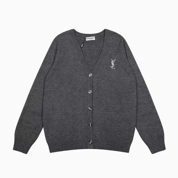 ✨입생로랑 남성 그레이 브이넥 가디건 - Saint laurent Mens Gray Cardigan - ysl427x