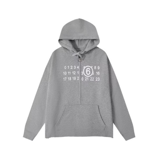 ✨메종마르지엘라 남성 그레이 지퍼 후드티 - Maison margiela Mens Gray Hoodie - mai216x