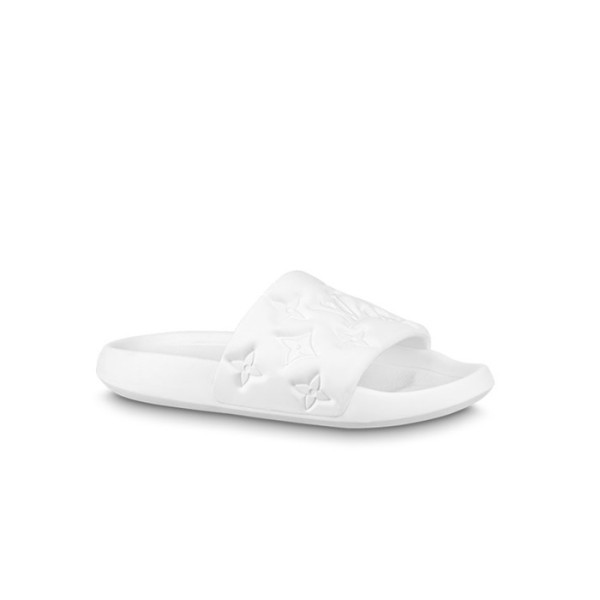 ✨루이비통 남/녀 워터프런트 화이트 뮬 슬리퍼 【매장-100만원대】 - Louis vuitton Unisex White Slippers - lv1908x