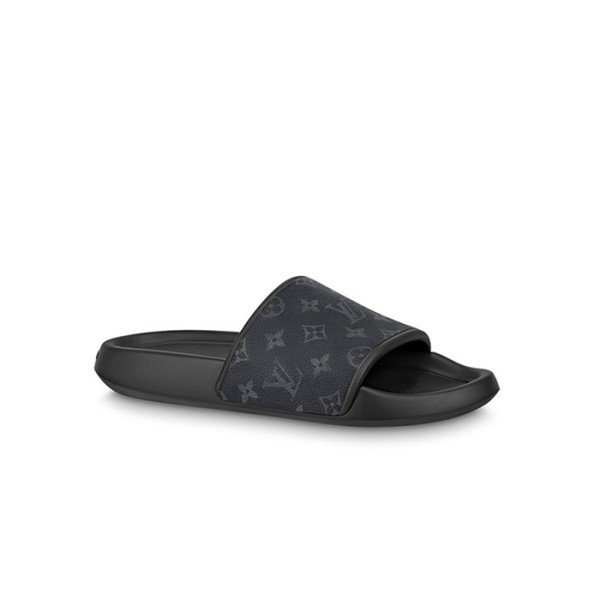 ✨루이비통 남/녀 워터프런트 블랙 뮬 슬리퍼 【매장-110만원대】 - Louis vuitton Unisex Black Slippers - lv1919x
