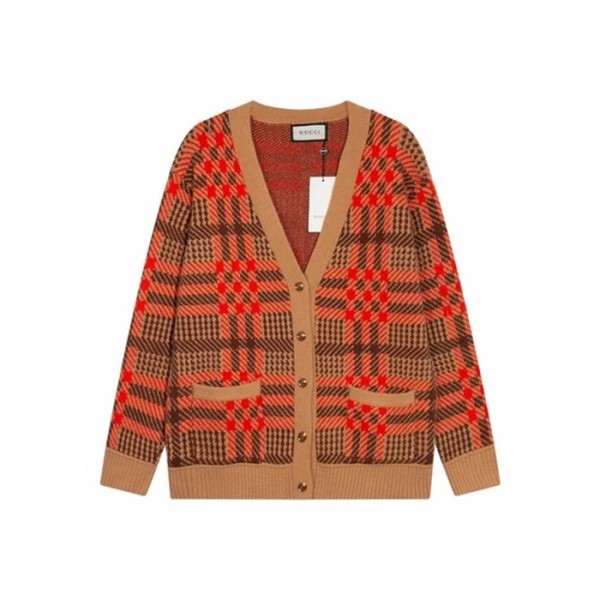✨구찌 남성 카멜 브이넥 가디건 - Gucci Mens Camel Cardigan - gu1028x
