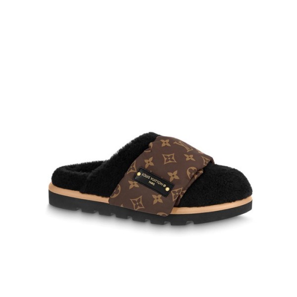 ✨루이비통 남/녀 시어링 슬리퍼 필로우 컴포트 뮬 1AAM42 【매장-150만원대】 - Louis vuitton Unisex Brown Mules - lv1956x
