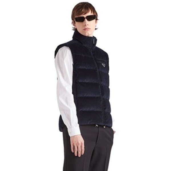 ✨프라다 남성 네이비 다운 베스트 - Prada Mens Navy Down Vest - pr760x