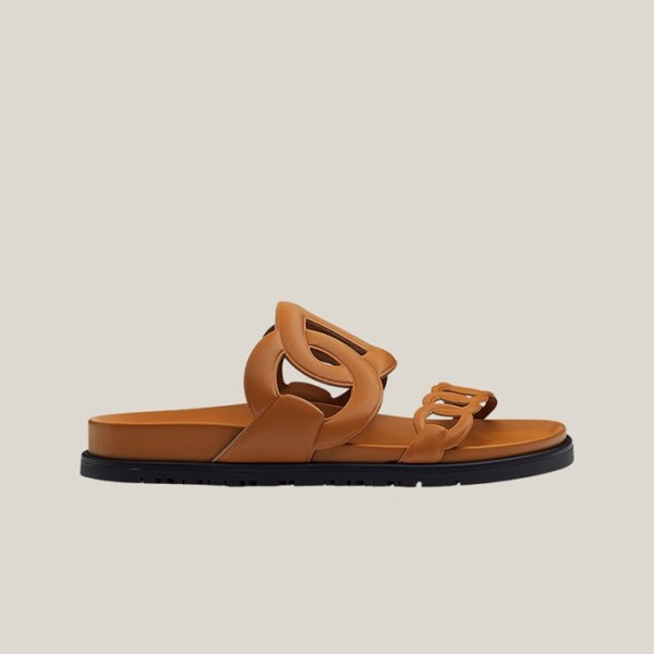 ✨에르메스 여성 엑스트라 시프레 나파 앤 내츄럴 샌들 【매장-200만원대】 - Hermes Womens Camel Slippers - he379x