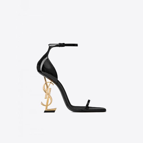 ✨생로랑 여성 페이턴트 오피움 샌들 【매장-240만원대】 - Saint Laurent  Womens Black High-heels - ysl428x