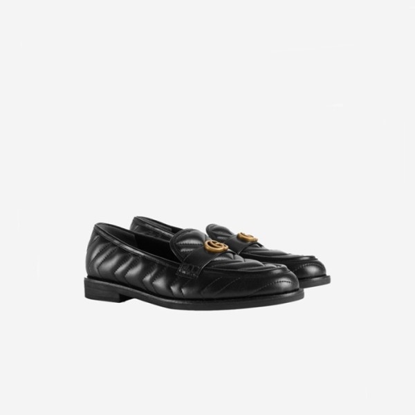 ✨구찌 여성 더블 G 로퍼 【매장-180만원대】 - Gucci Womens Black Loafers - gu1065x