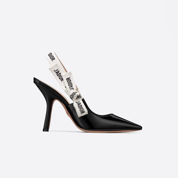 ✨디올 여성 JADIOR 페이던트 슬링백 펌프스10cm KCC201VNR 【매장-140만원대】 - Dior Womens Black Pumps - di774x