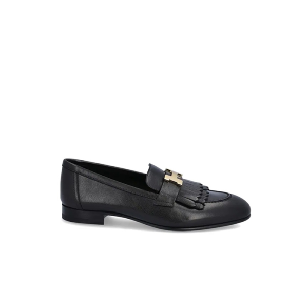✨에르메스 여성 로얄 누아 모카신 여성 로퍼 블랙 은장 【매장-220만원대】 - Hermes Womens Black Loafers - he403x