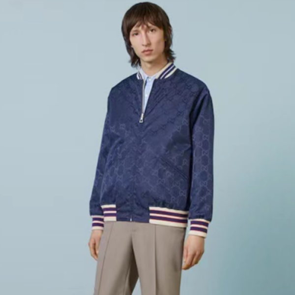 ✨구찌 남성 캐쥬얼 블루/화이트 양면 자켓 - Gucci Mens Blue/White Jackets - gu1083x