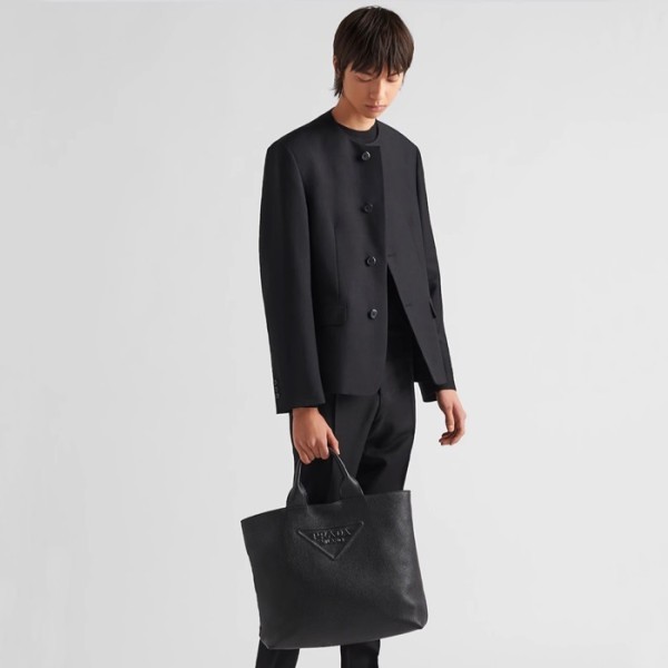 ✨프라다 남성 레더 토트백  - Prada Mens Black Tote Bag - pr771x