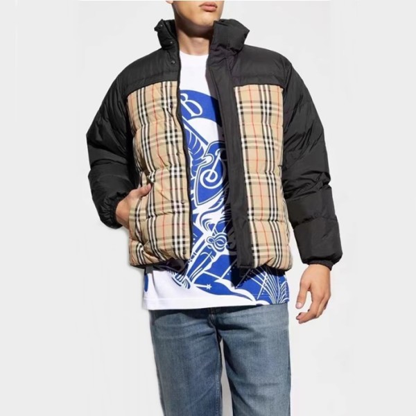 ✨버버리 남성 블랙 다운 양면패딩 - Burberry Mens Black Padding - bu312x