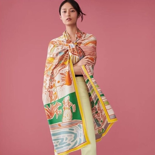 ✨에르메스 여성 오렌지 스카프 - Hermes Womens Orange Scarf - he499x