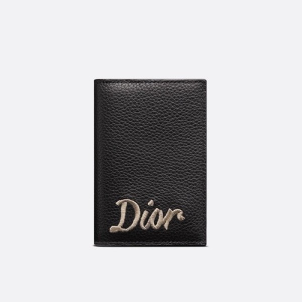 ✨디올 남성 블랙 반지갑 - Dior Mens Black Half Wallets - di805x