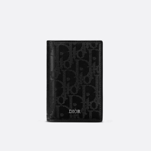 ✨디올 남성 블랙 반지갑 - Dior Mens Black Half Wallets - di809x