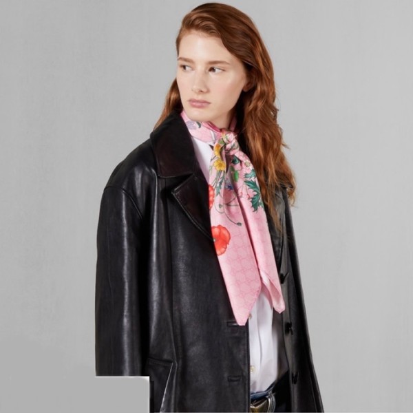 ✨구찌 여성 핑크 스카프 - Gucci Womens Pink Scarf - gu1088x