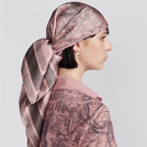 ✨디올 여성 핑크 스카프 - Dior Womens Pink Scarf - di844x