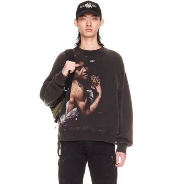 ✨오프화이트 남성 모던 블랙 맨투맨 - Off-white Mens Black Tshirts - of76x