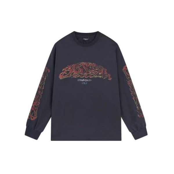 ✨발렌시아가 남성 블랙 맨투맨 - Balenciaga Mens Black Tshirts - ba809x