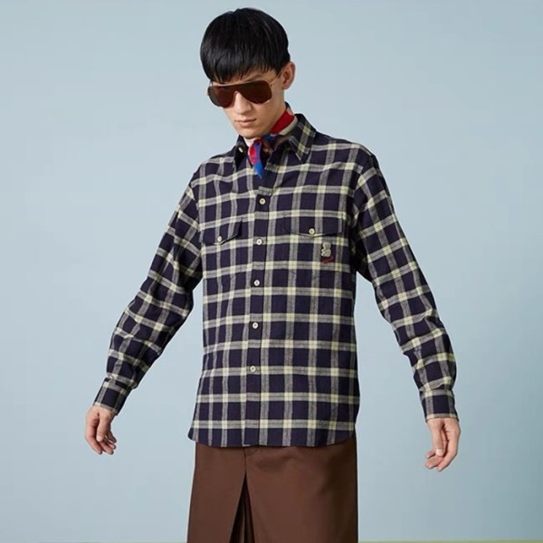 ✨구찌 남성 트렌디 네이비 셔츠 - Gucci Mens Navy Shirts - gu1119x