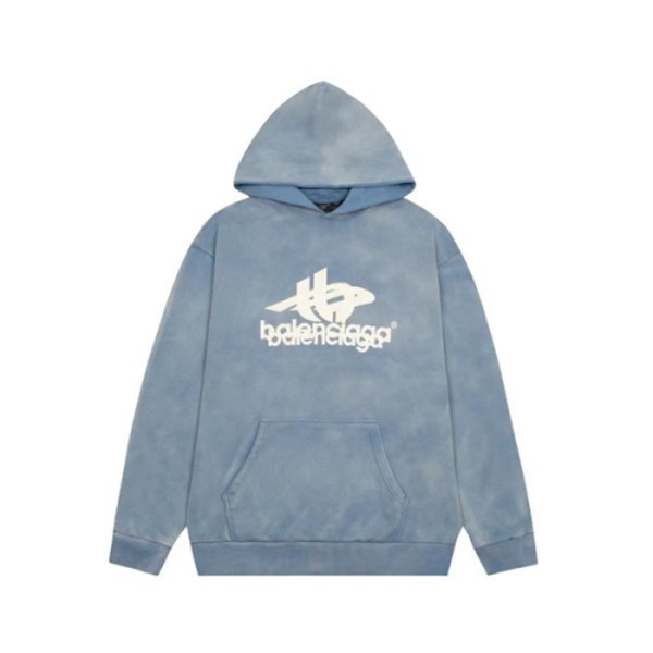 ✨발렌시아가 남성 블루 후드티 - Balenciaga Mens Blue Hoodie - ba834x