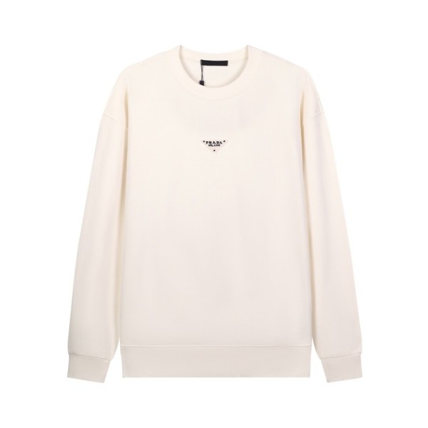 ✨프라다 남성 크루넥 아이보리 맨투맨 - Prada Mens Ivory Tshirts - pr830x