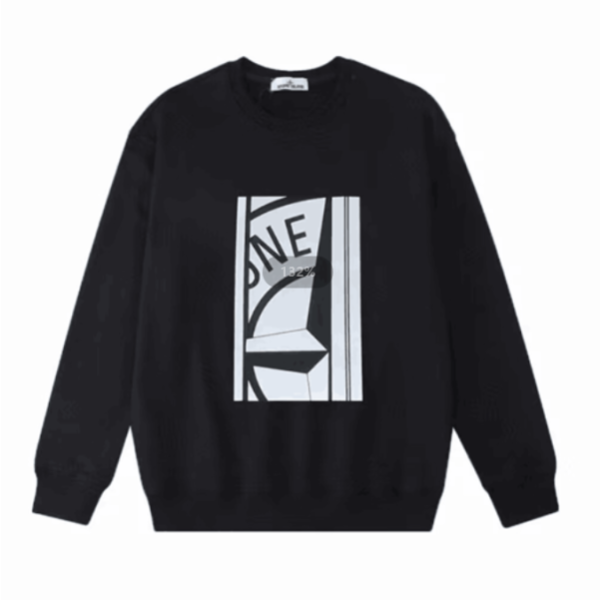 ✨스톤아일랜드 남성 모던 블랙 맨투맨 - Stone Island Mens Black Tshirts - st94x