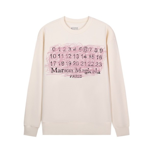 ✨메종 마르지엘라 남성 아이보리 맨투맨 - Maison Margiela Mens Ivory Tshirts - mai233x