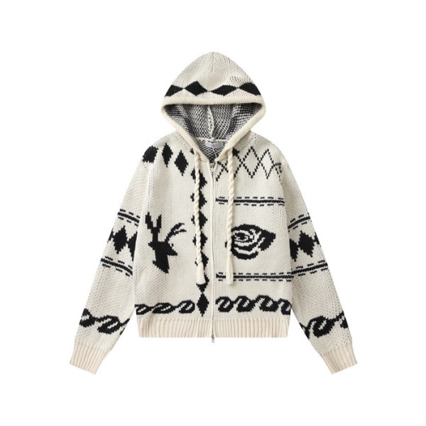 ✨아크네 남/녀 캐쥬얼 아이보리 후드티 - Acne Stidops Unisex Ivory Hoodie - ac226x