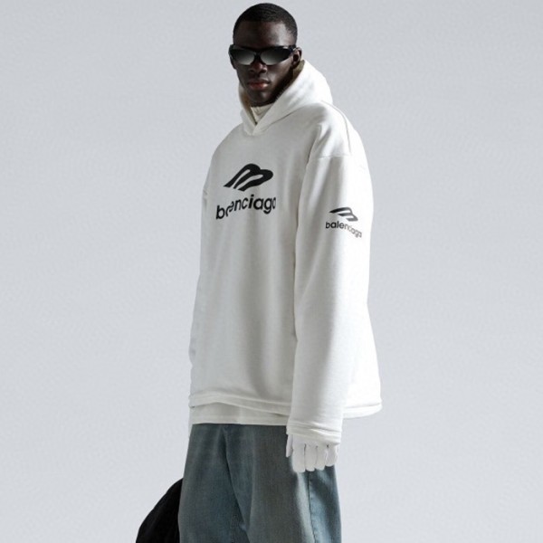 ✨발렌시아가 남성 아이보리 후드티 - Balenciaga Mens Ivory Hoodie - ba840x