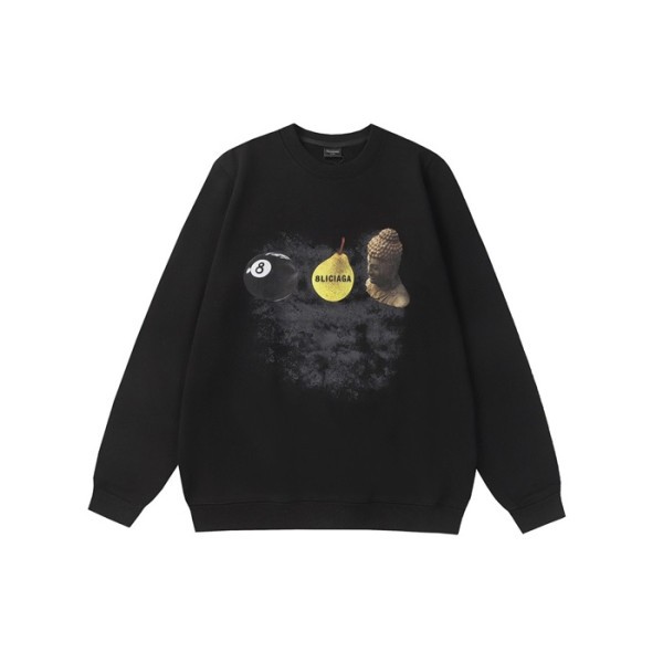 ✨발렌시아가 남성 블랙 맨투맨 - Balenciaga Mens Black Tshirts - ba852x